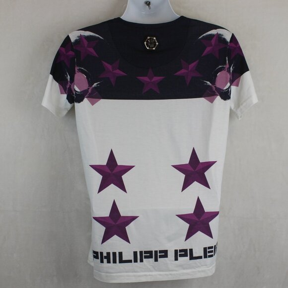 Phillip Plein Designer T-Shirt With Skull and Sequins (M) - Picture 2 of 7